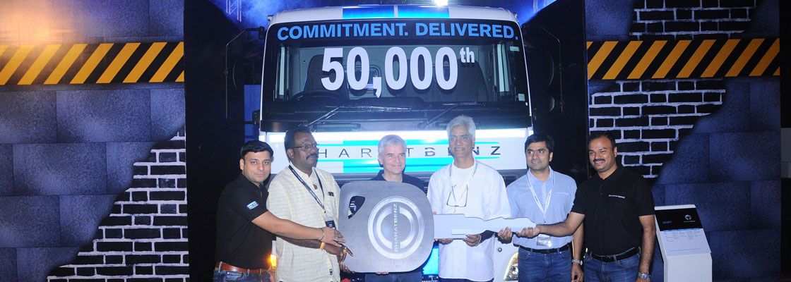 50,000 BharatBenz trucks on Indian roads: an unprecedented ramp-up in the Indian CV industry